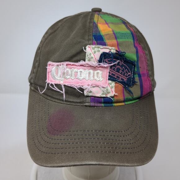 Corona Mas Fina Strapback Hat Brown One Size Adjustable Plaid Anoma - Picture 2 of 9